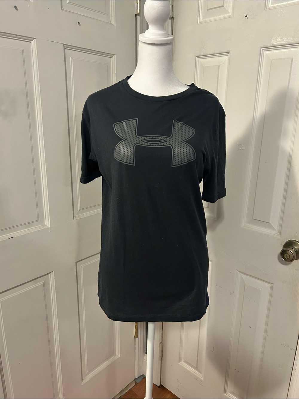Under Armour Black Short-Sleeve Tee with Tonal Logo